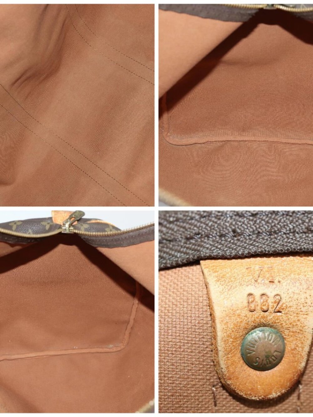 LOUIS VUITTON Monogram Keepall 60 Boston Bag M41422 LV Auth 163458 - Picture 15 of 16